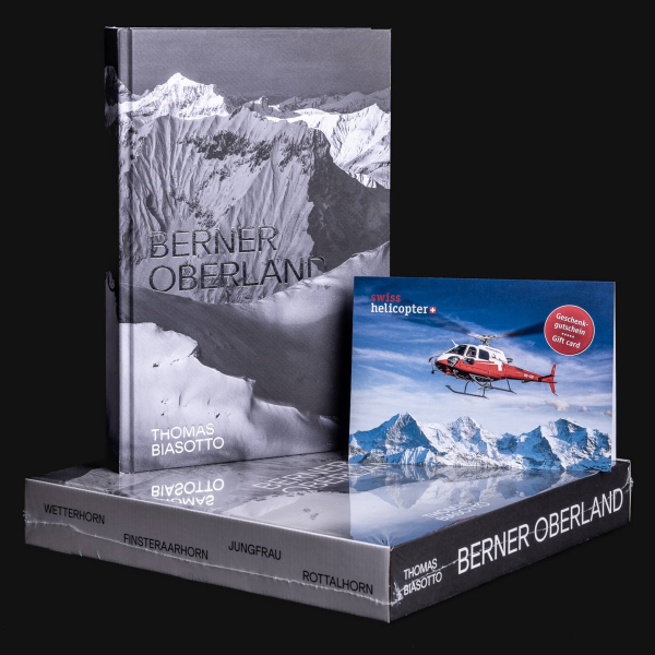 Libro illustrato e volo in elicottero